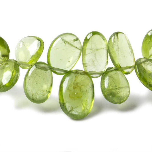 4-12mm Peridot Top Drill Plain Slice 17 inch 115 pieces