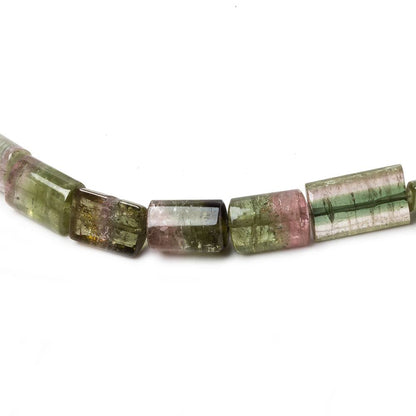 4-12mm Polychromatic Tourmaline Natural Crystal Tube Beads, AA Grade 50 peices