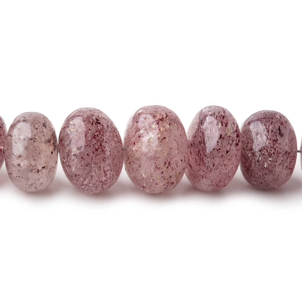 4-12mm Strawberry Quartz Plain Rondelle Beads 18 inch 88 pieces