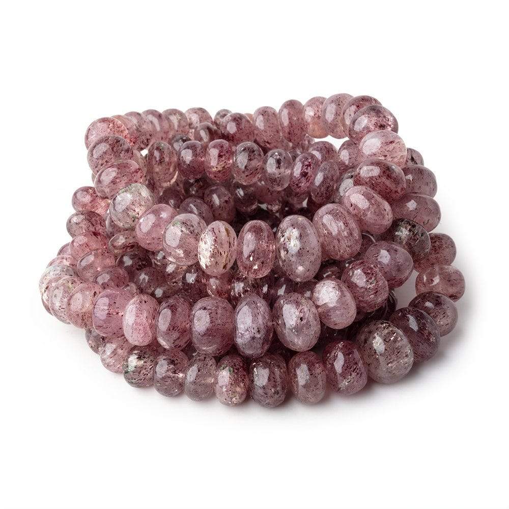 4-12mm Strawberry Quartz Plain Rondelle Beads 18 inch 88 pieces