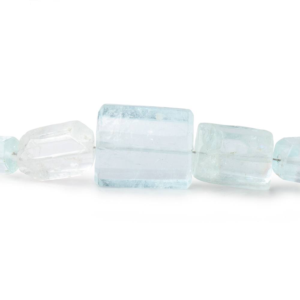 4-17mm Aquamarine Straight Drilled Natural Crystals 17 inch 50 beads