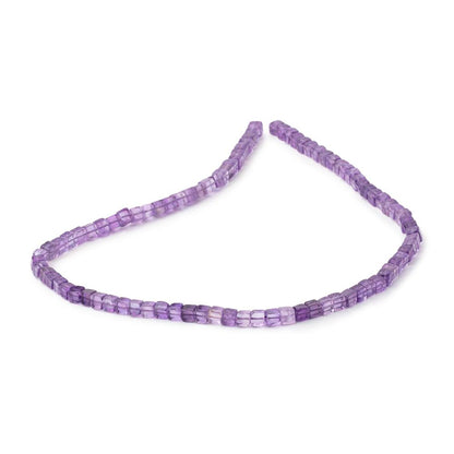 4-4.5mm Amethyst Plain Cube Beads 14 inch 78 pieces