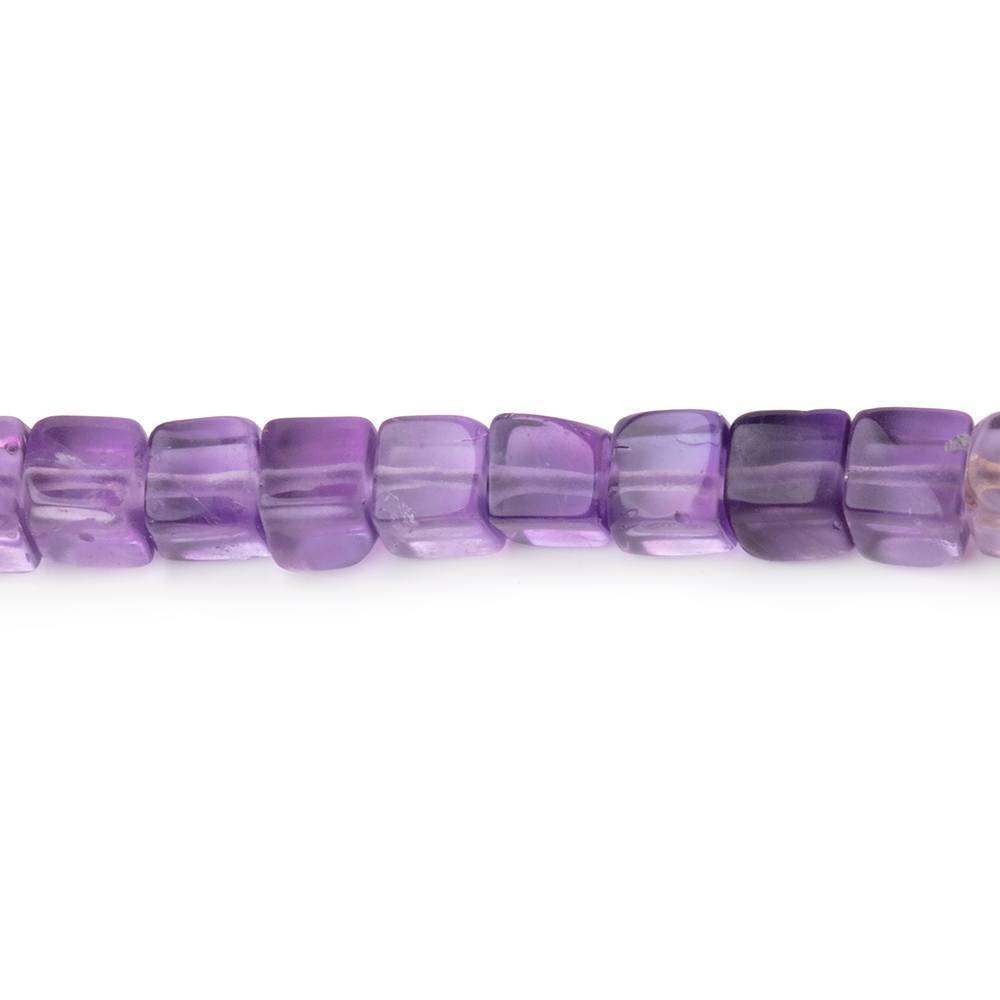 4-4.5mm Amethyst Plain Cube Beads 14 inch 78 pieces