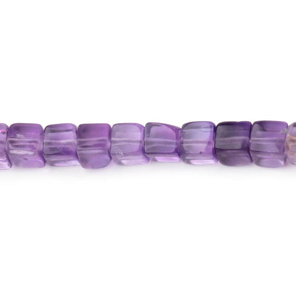 4-4.5mm Amethyst Plain Cube Beads 14 inch 78 pieces