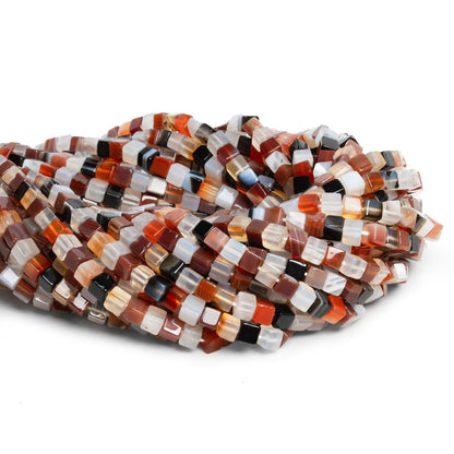 4-4.5mm Botswana Agate Plain Cube Beads 14 inch 80 pieces