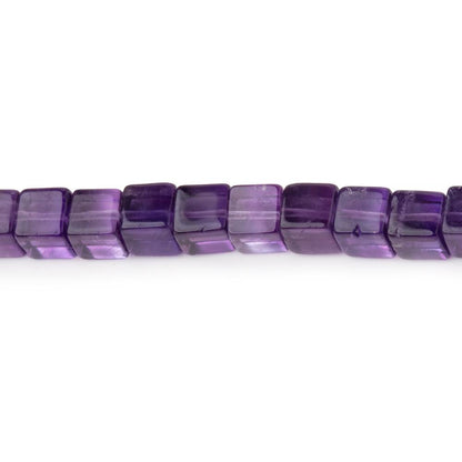 4-4.5mm Dark Amethyst Plain Cube Beads 14 inch 76 pieces