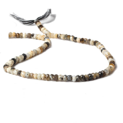 4-4.5mm Dendritic Opal faceted rondelle beads 13 inch 110 pieces