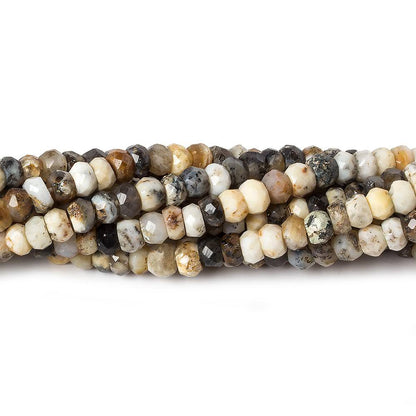 4-4.5mm Dendritic Opal faceted rondelle beads 13 inch 110 pieces
