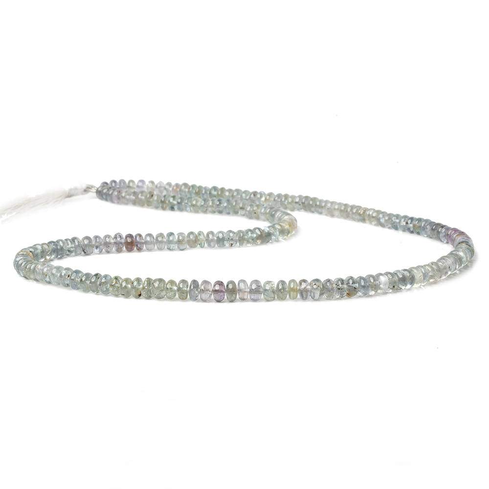 5-6mm Fancy Sapphire Plain Rondelles 18 inch 155 Beads AA