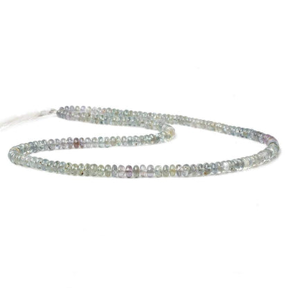 5-6mm Fancy Sapphire Plain Rondelles 18 inch 155 Beads AA