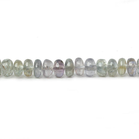 5-6mm Fancy Sapphire Plain Rondelles 18 inch 155 Beads AA