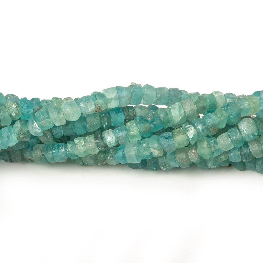 4-4.5mm Frosted Apatite Faceted Rondelle Beads 13 inch 136 pieces