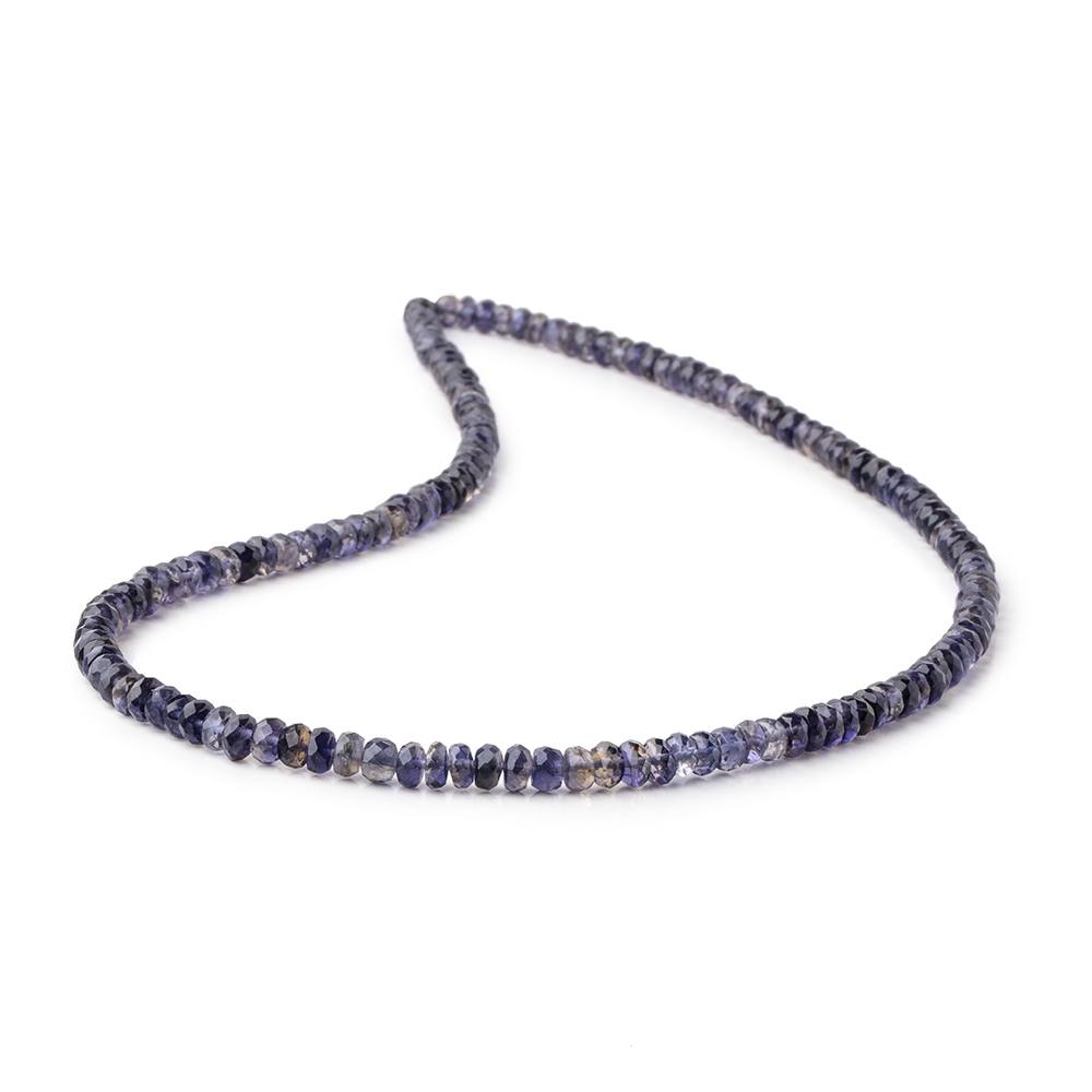 4-4.5mm Iolite Faceted Rondelle Beads 16 inch 153 pieces
