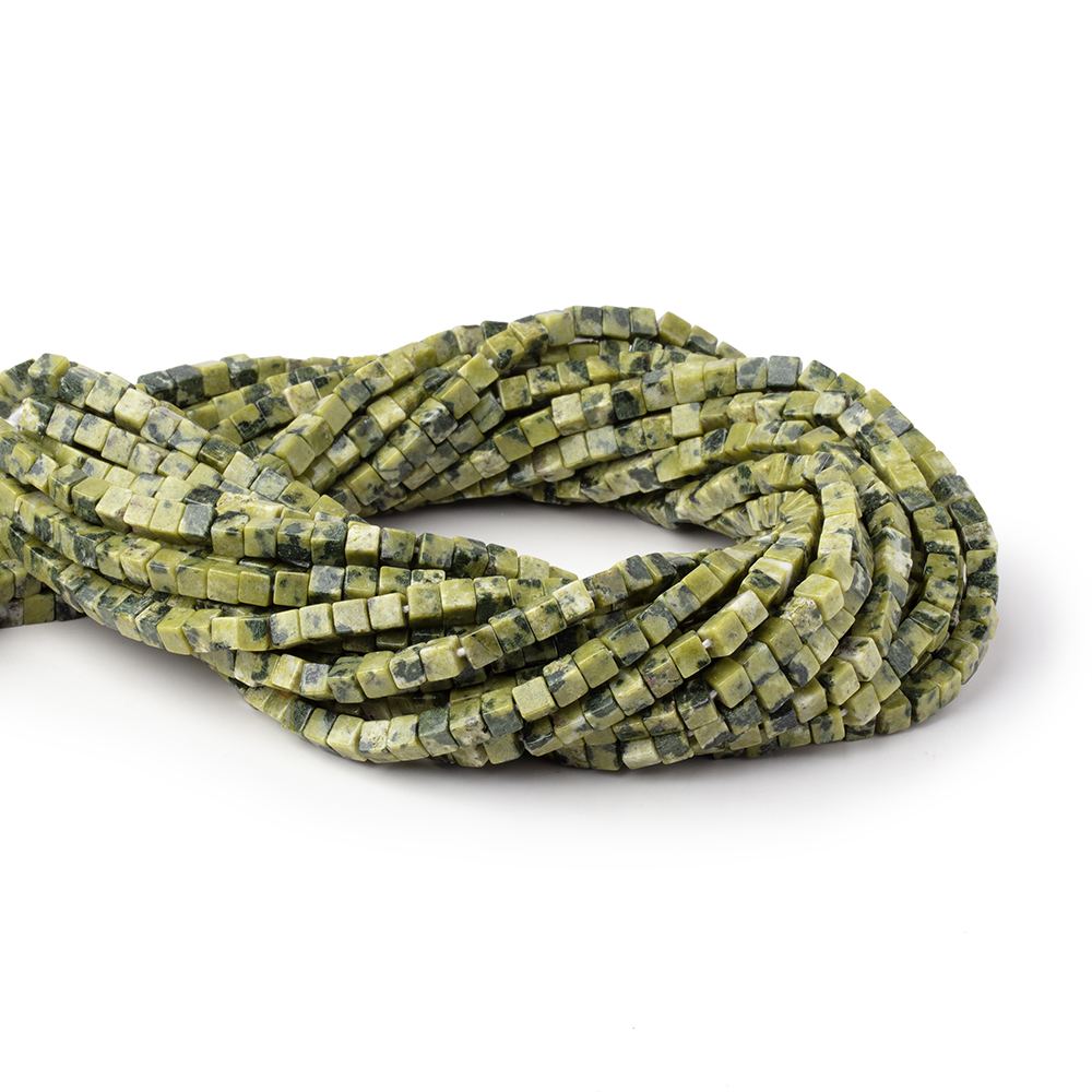 4-4.5mm Jadeite Plain Cube Beads 13.75 inch 76 pieces