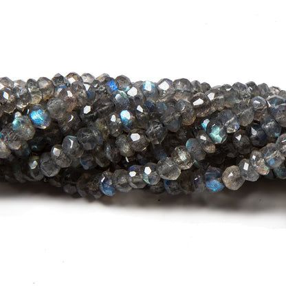 4-4.5mm Labradorite Faceted Rondelle 14 inch 160 pieces