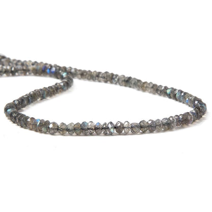 4-4.5mm Labradorite Faceted Rondelle 14 inch 160 pieces