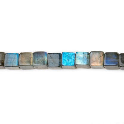 4-4.5mm Labradorite Plain Cube Beads 14 inch 83 pieces