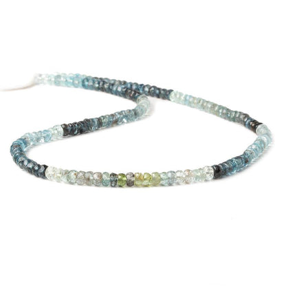 4-4.5mm Multi Moss Aquamarine faceted rondelle beads 14 inch 127 pieces