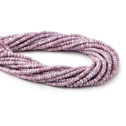 4-4.5mm Mystic Pink Sapphire Faceted Rondelle Beads 14 inch 100 pieces