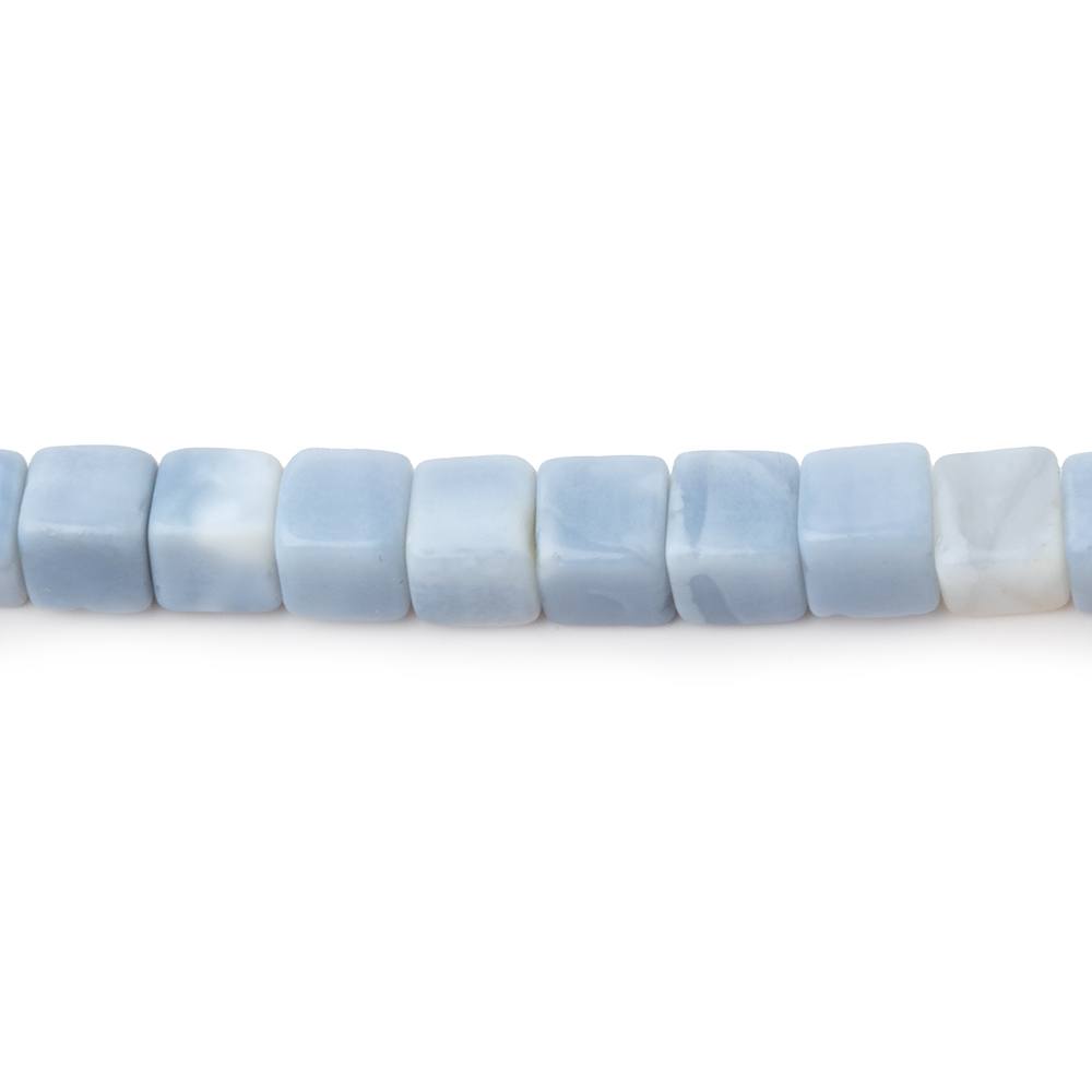 4-4.5mm Owyhee Blue Opal Plain Cube Beads 14 inch 78 pieces