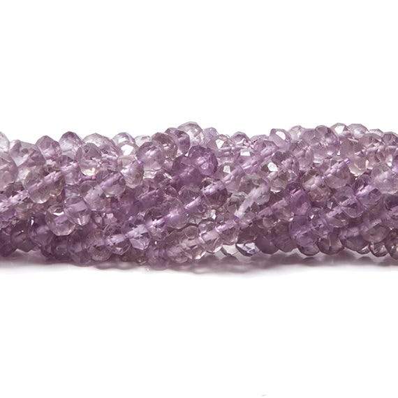 4-4.5mm Pink Amethyst faceted rondelle Beads 14 inch 122 pieces