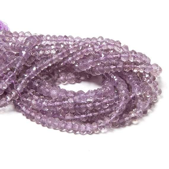 4-4.5mm Pink Amethyst faceted rondelle Beads 14 inch 122 pieces