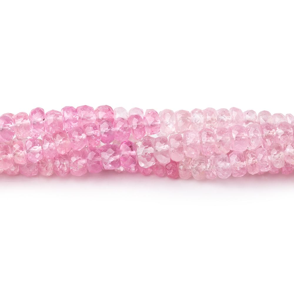 4-4.5mm Pink Burmese Tourmaline Faceted Rondelle Beads 16 inch 142 pieces AAA