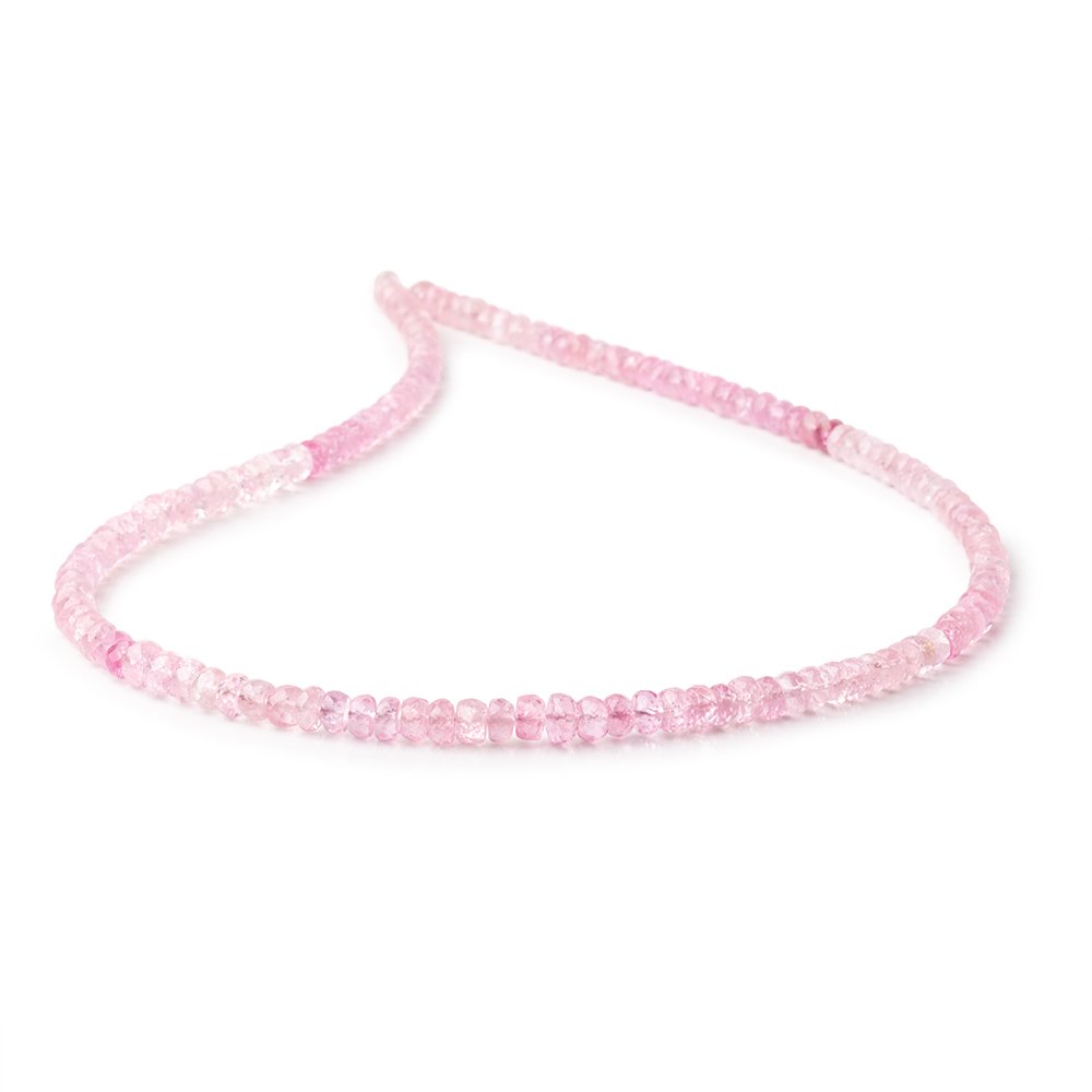4-4.5mm Pink Burmese Tourmaline Faceted Rondelle Beads 16 inch 142 pieces AAA