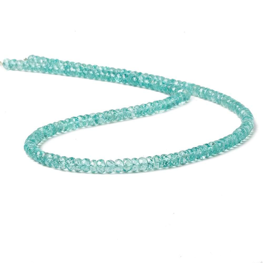 4-4.5mm Pool Blue Apatite faceted rondelle beads 16 inch 150 pieces AAA