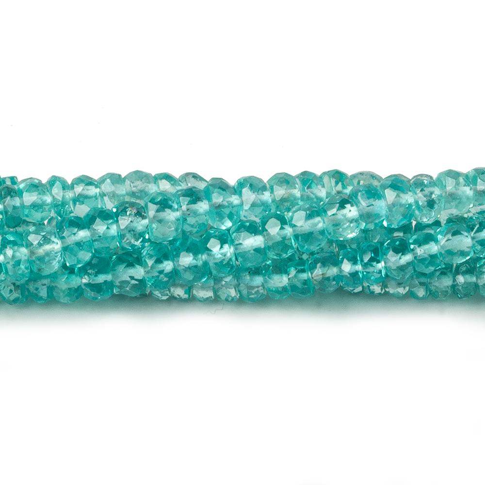 4-4.5mm Pool Blue Apatite faceted rondelle beads 16 inch 150 pieces AAA