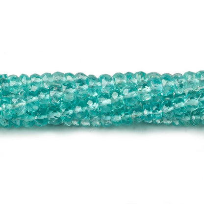 4-4.5mm Pool Blue Apatite faceted rondelle beads 16 inch 150 pieces AAA