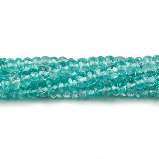 4-4.5mm Pool Blue Apatite faceted rondelle beads 16 inch 150 pieces AAA
