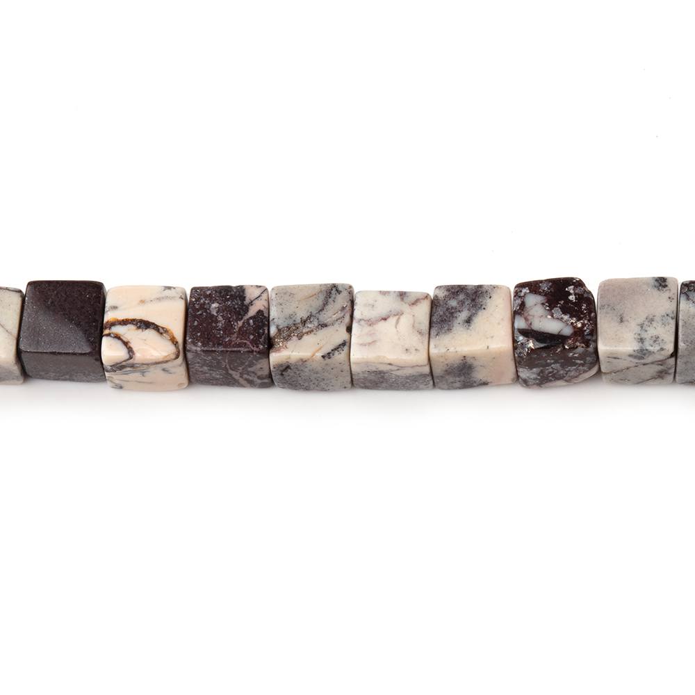 4-4.5mm Porcelain Jasper Plain Cube Beads 14 inch 80 pieces