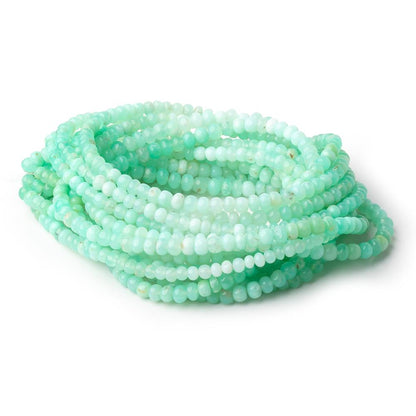 4-4.5mm Prase Opal Plain Rondelle Beads 18 inch 121 pieces