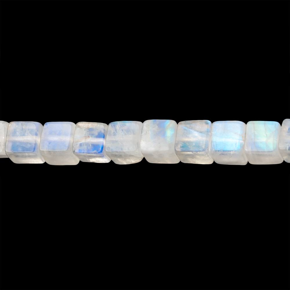 4-4.5mm Rainbow Moonstone Plain Cube Beads 14 inch 83 pieces