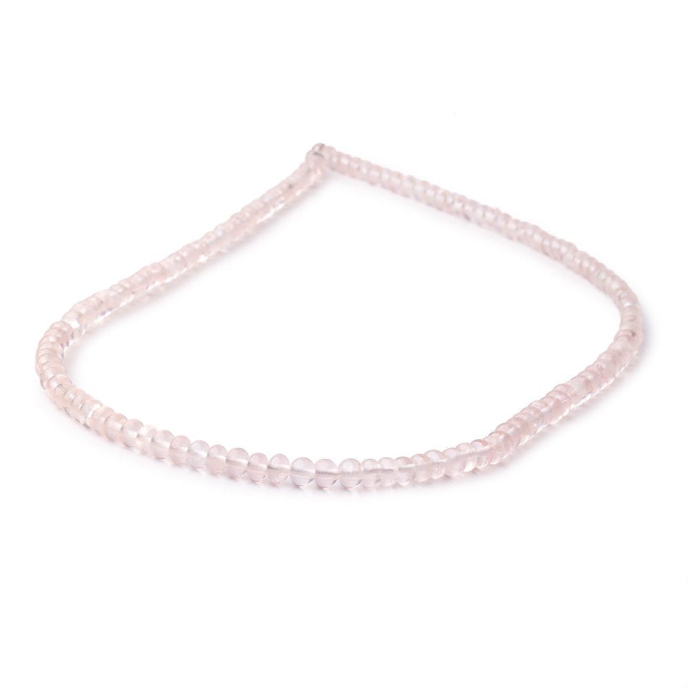 5-5.5mm Rose Quartz Plain Rondelle Beads 16 inch 98 pieces