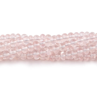 5-5.5mm Rose Quartz Plain Rondelle Beads 16 inch 98 pieces