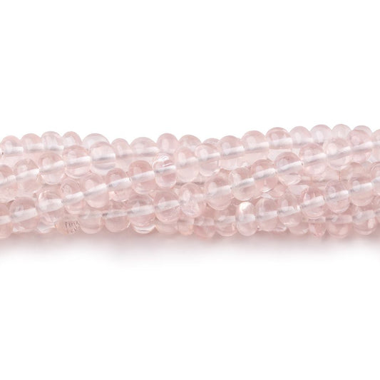 5-5.5mm Rose Quartz Plain Rondelle Beads 16 inch 98 pieces