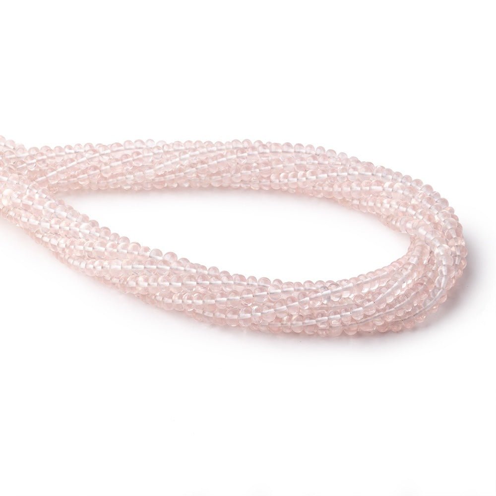 5-5.5mm Rose Quartz Plain Rondelle Beads 16 inch 98 pieces