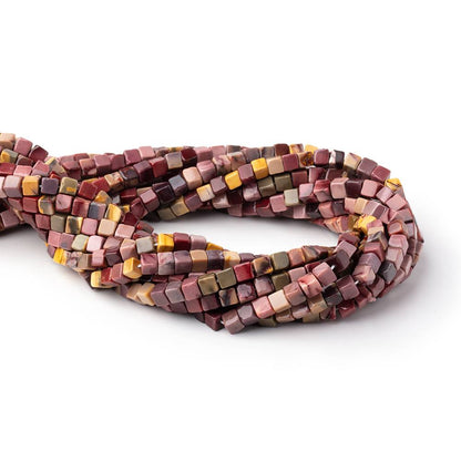 4-4.5mm Willow Creek Jasper Plain Cube Beads 14 inch 78 pieces