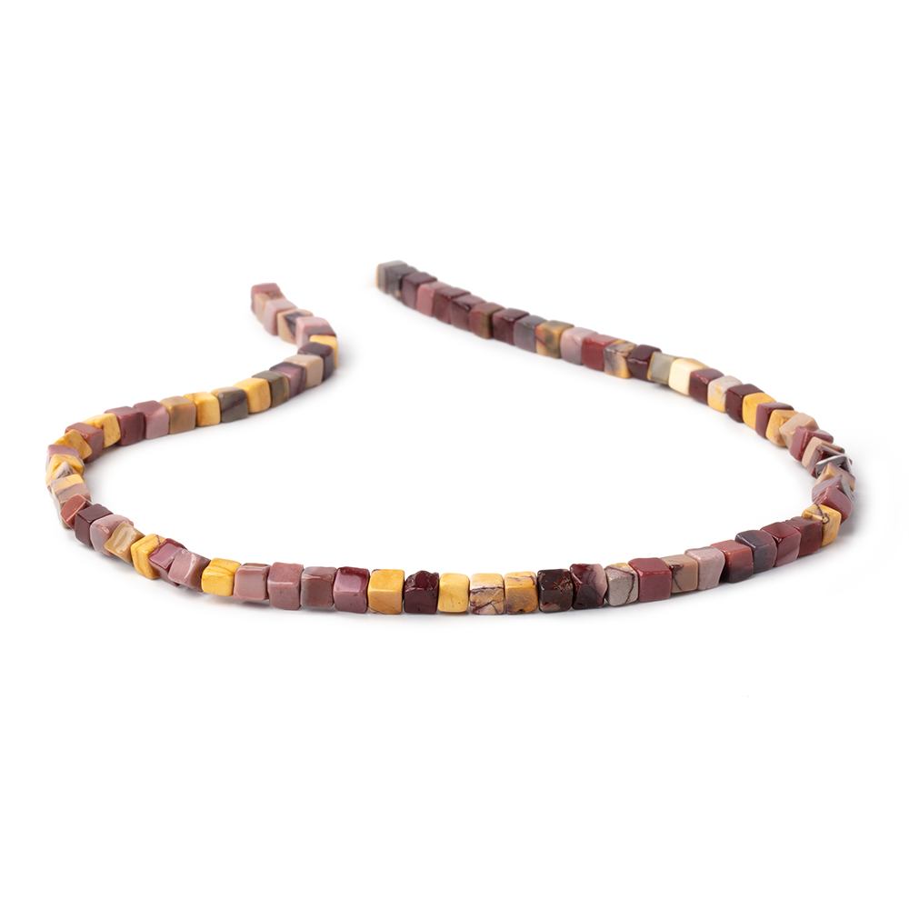 4-4.5mm Willow Creek Jasper Plain Cube Beads 14 inch 78 pieces