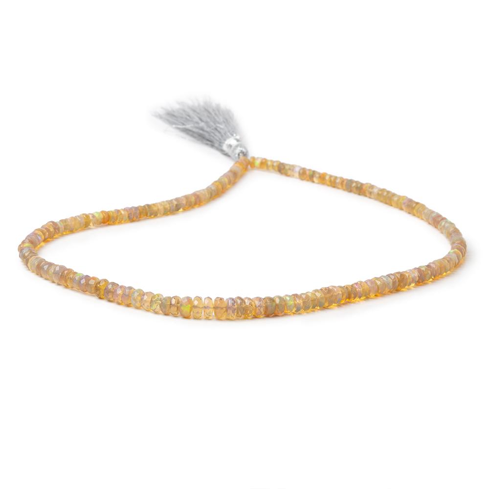 4-5.5mm Dark Golden Ethiopian Opal Faceted Rondelles 16 inch 166 Beads