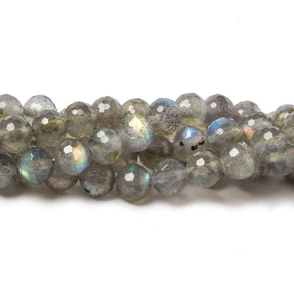 4-5.5mm Labradorite faceted round beads 15 inches 85 pieces AA