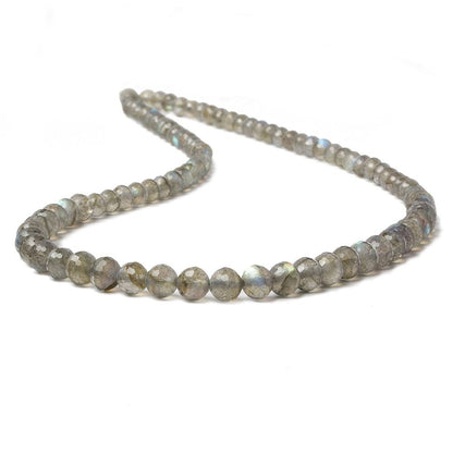 4-5.5mm Labradorite faceted round beads 15 inches 85 pieces AA