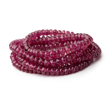 4-5.5mm Ruby Faceted Rondelle Beads 18 inch 150 pieces
