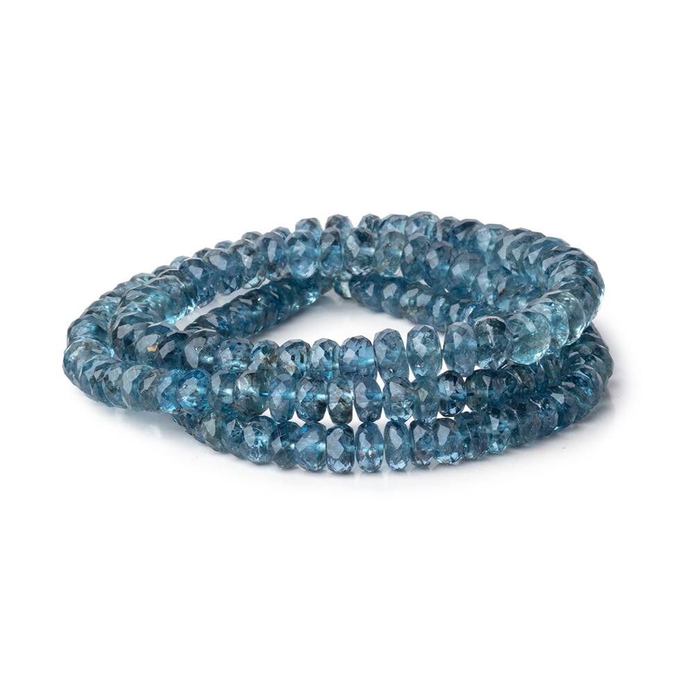 4-5.5mm Santa Maria Aquamarine Faceted Rondelles 16 inch 148 Beads AA