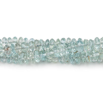 4-5mm Aquamarine Faceted Rondelle Beads 9 inch 93 pieces AA