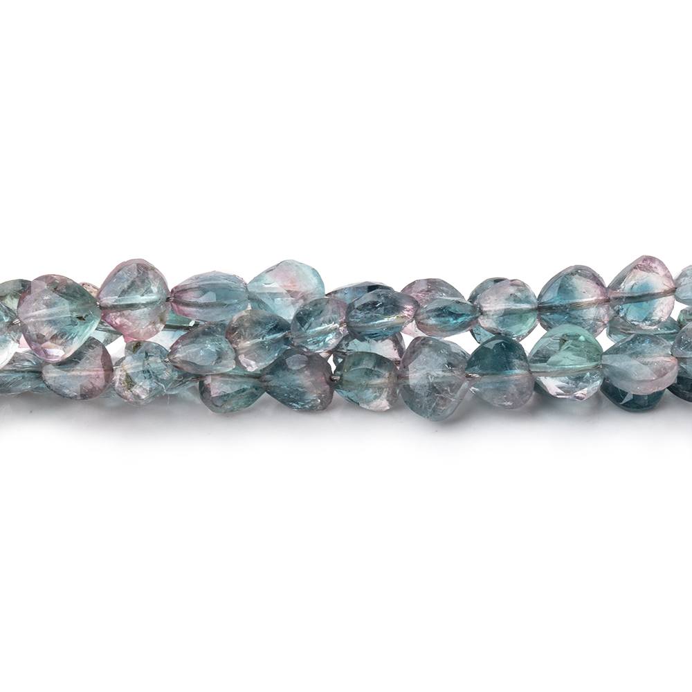 4-5mm Bi-Color Indicolite Tourmaline Faceted Heart Beads 16 inch 92 pieces