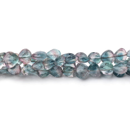 4-5mm Bi-Color Indicolite Tourmaline Faceted Heart Beads 16 inch 92 pieces