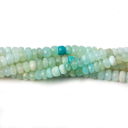 4-5mm Blue Peruvian Opal Faceted Rondelle Beads 14 inch 120 pieces